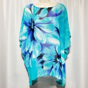 Susan Graver Flowy Tropical Top (S)